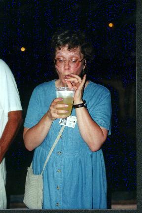 Friday night at the pool side reception, warming up....